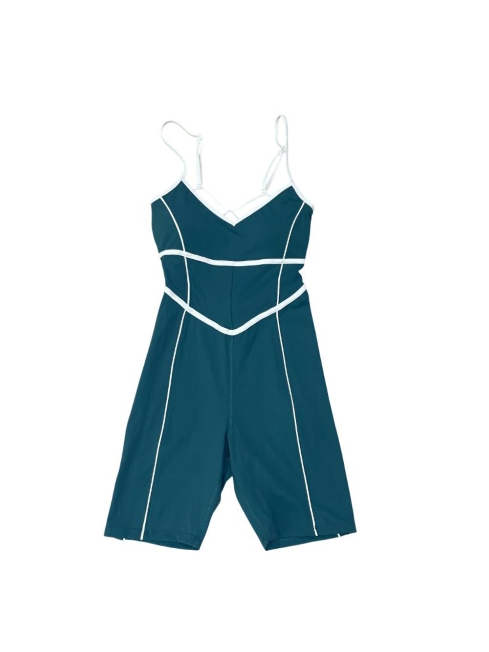 Yllw The Label Breathe Short One Piece Romper Women's Size Medium Green USA NEW